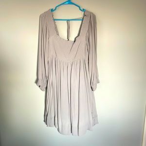 Grey long sleeve mini dress